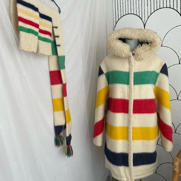 Vintage 3 point Hudson’s Bay Blanket Coat, leg warmers and belt. - Picture 1 of 9